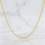 Cadena Lazo 2.1g / 24 in / 1.55mm Oro Amarillo 18K