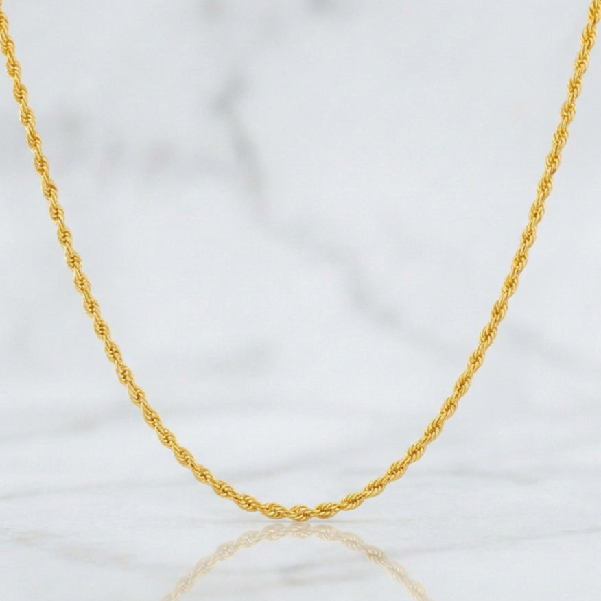 Rope Chain 6.65g / 24 in / 2.6mm Yellow Gold 18K