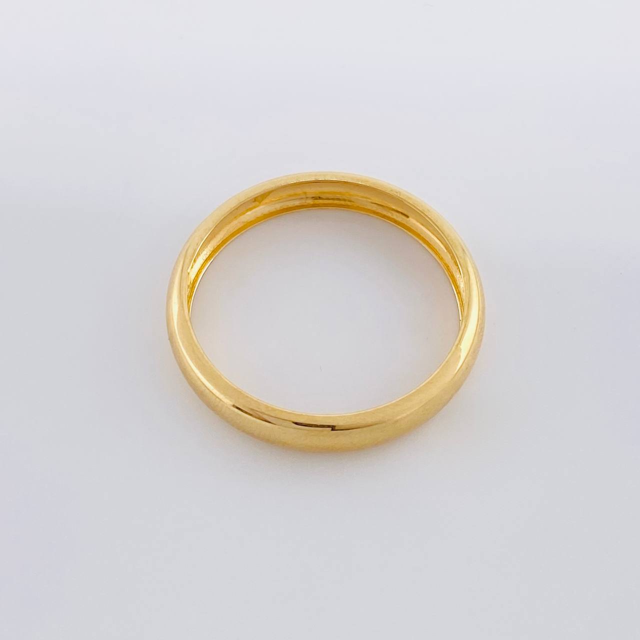 Anillo Argolla Lisa Media Caña 2.15g / T8 1/4 Oro Amarillo 18K