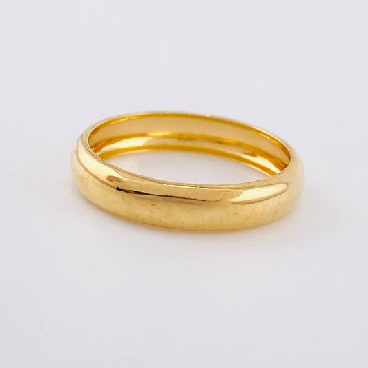 Anillo Argolla Lisa Media Caña 1.2g / T5 3/4 Oro Amarillo 18K