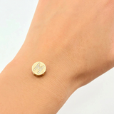 Dije Herraje Letra M 1.3gr / 1/2 in / Oro Amarillo 18K *