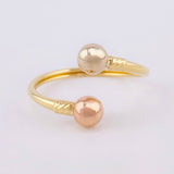 Anillo Tu Y Yo 1.55 g / T9 Tres Oros 18K