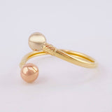 Anillo Tu Y Yo 1.3 g / T8 3/4 Tres Oros 18K