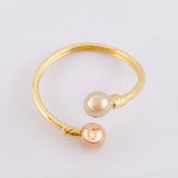Anillo Tu Y Yo 1.5 g / T7 3/4 Tres Oros 18K