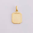 Pendant Plaque Framed Border 0.6 g / 3/4 in 18K Yellow Gold