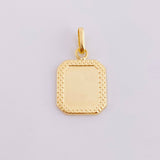 Pendant Plaque Framed Border 0.6 g / 3/4 in 18K Yellow Gold