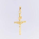 Dije Cruz Lisa 1.1 g / 1 1/4 in Oro Amarillo 18K