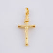 Dije Cruz Lisa 1.1 g / 1 1/4 in Oro Amarillo 18K