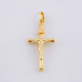 Dije Cruz Lisa 1.1 g / 1 1/4 in Oro Amarillo 18K