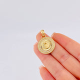 Dije Medalla Letra O 4.65g / 1 1/4 in Oro Amarillo 18K