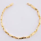 Bracelet Rustic Rhombus 4.75 g / 8 1/4 in / 3.8 mm Yellow Gold 18K