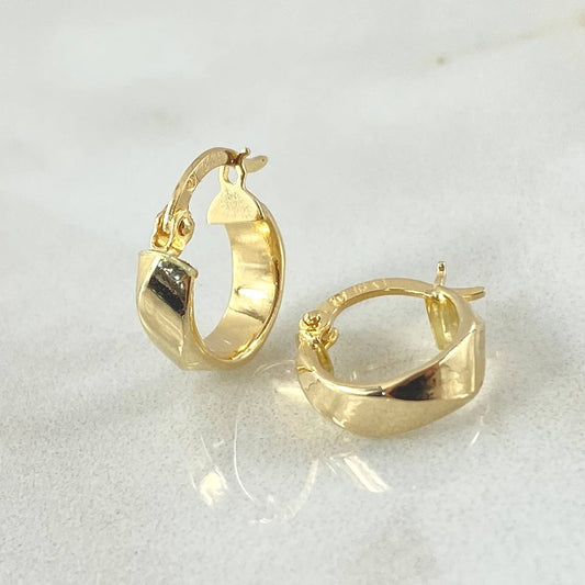 Hoop Earrings Susi 1.2g / 1/2 in Yellow Gold 18K