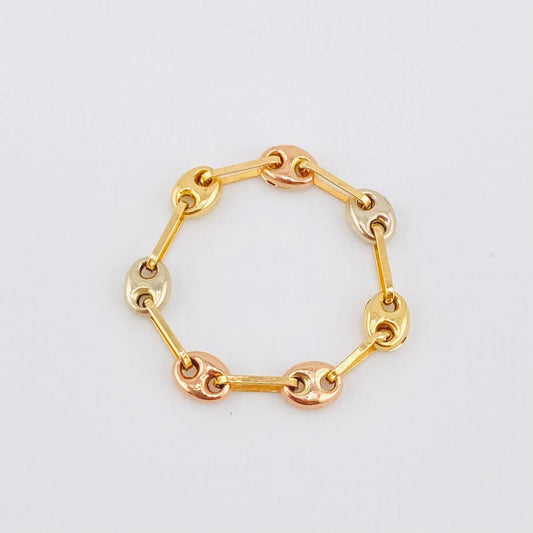 Ring Gc 0.55 g / T5 1/2 - 5 1/4 Three Golds 18K