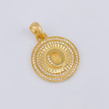 Dije Medalla Letra O 4.65g / 1 1/4 in Oro Amarillo 18K