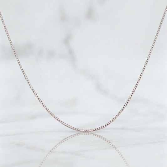 Cadena Veneciana 1.1g / 18 in / 0.5mm Oro Blanco 18K
