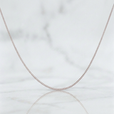 Venetian Chain 1.15g / 16 in / 0.6mm 18K White Gold