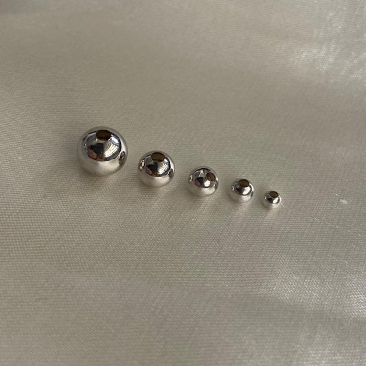 Plain Bead 7mm White Gold