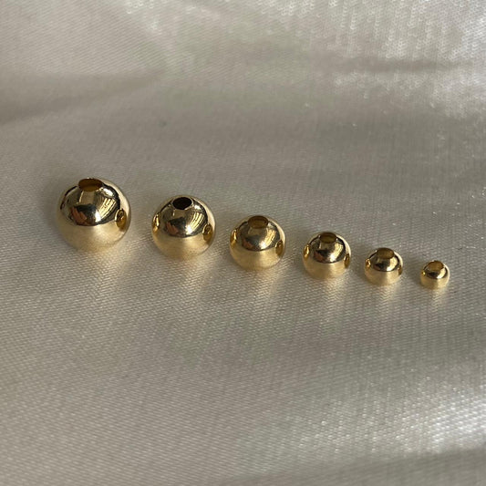 Bead 7mm Plain Yellow Gold 18K