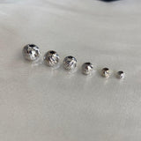 Diamond Cut Bead 7mm White Gold