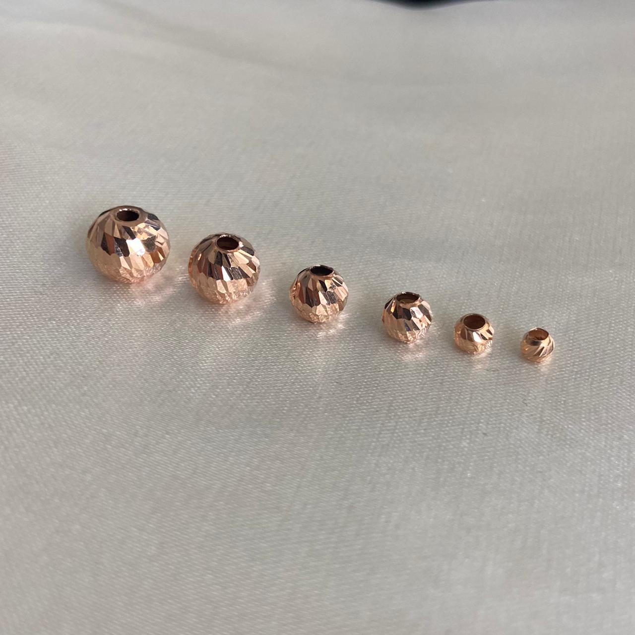 Bead Diamond Cut 7mm / 0.45gr Rose Gold