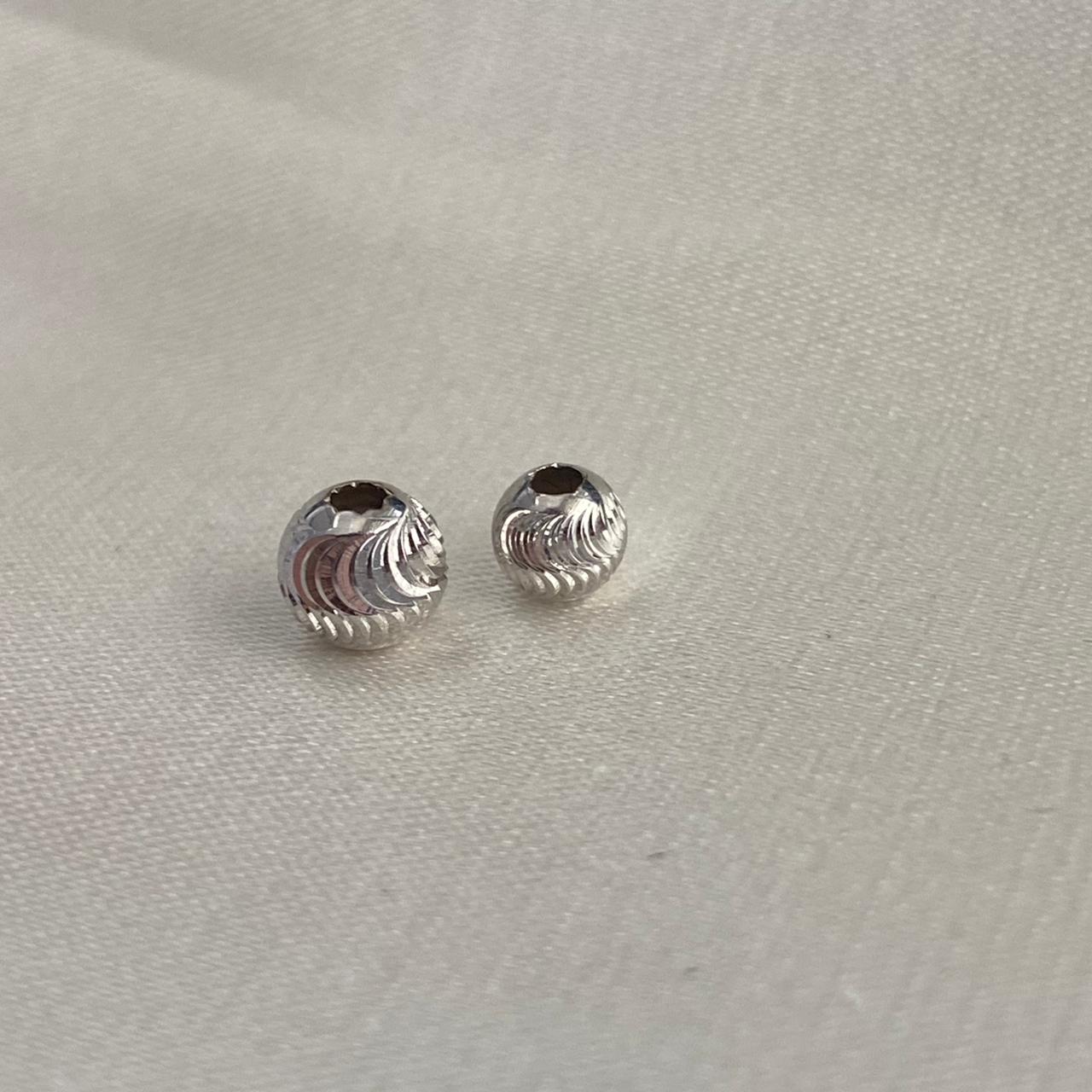Bead Moon 5mm / 0.22gr Diamond Cut White Gold