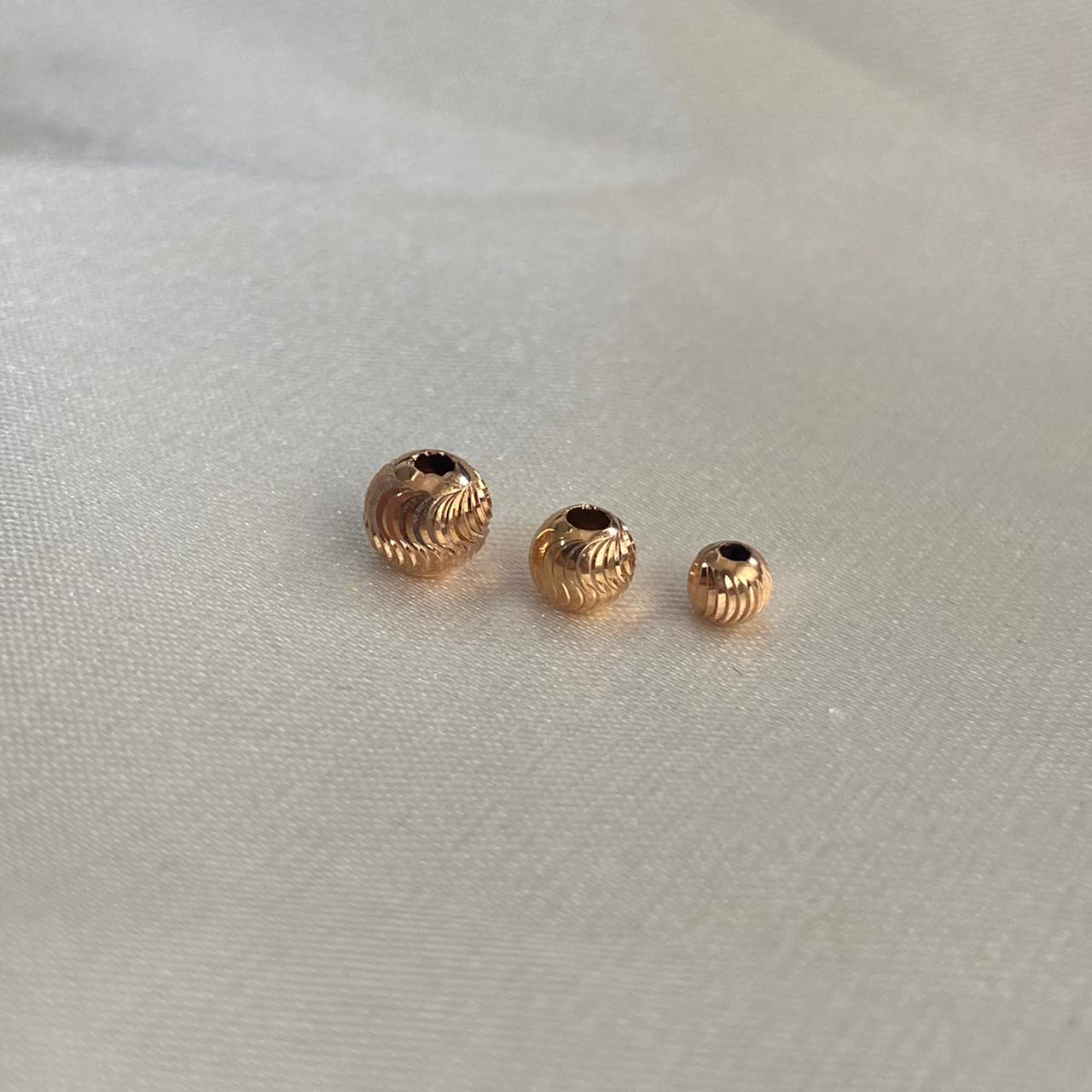 Bead Moon 4mm / 0.14gr Diamond Cut Rose Gold