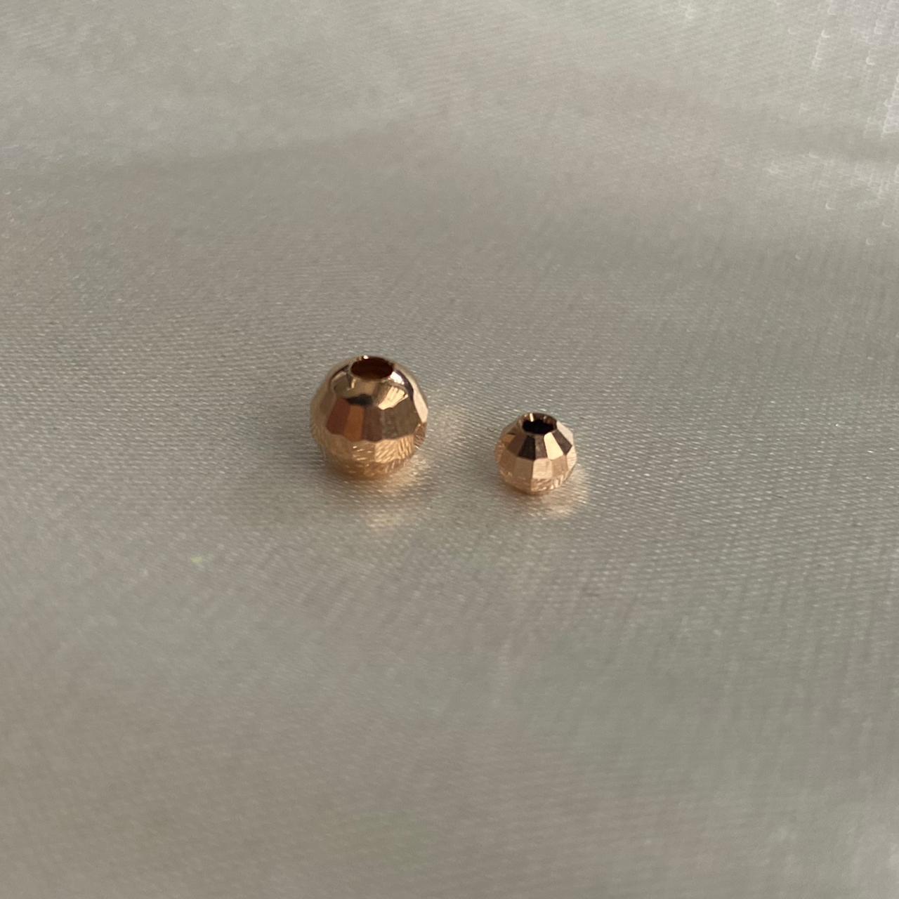 Bead Discoteca 6mm / 0.3gr Diamond Cut Rose Gold