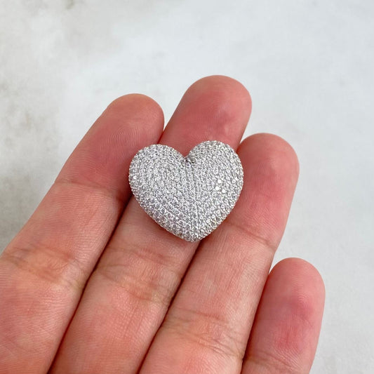 Custom Made to Order Pendant Heart Shaped Without Charger 7gr / White Gold