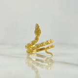 Custom Made to Order Snake Ring Diamond Cut 8gr / Yellow Gold *