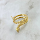 Custom Made to Order Snake Ring Diamond Cut 8gr / Yellow Gold *