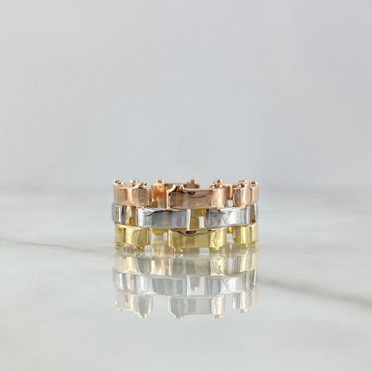 Custom Made to Order Cuban Link Ring 10gr / Three Golds *