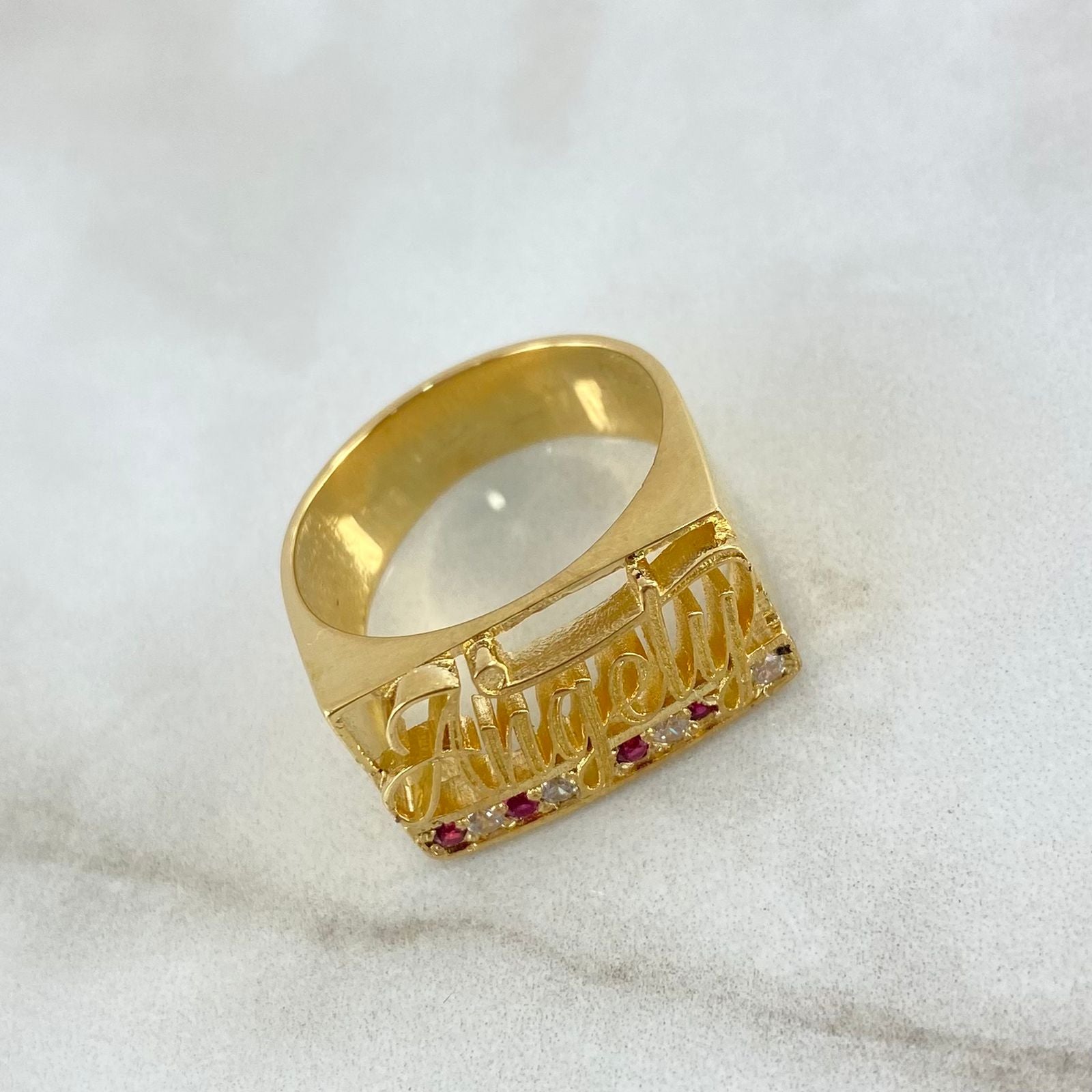 Custom Made to Order Ring Name 3D Customized Large 8gr / Yellow Gold *