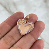 Custom Made to Order Pendant Wavy Heart 5gr / Yellow Gold *