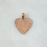 Custom Made to Order Pendant Wavy Heart 5gr / Yellow Gold *