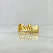 Custom Made to Order Simple 3D Personalized Name Ring 7gr / Yellow Gold *