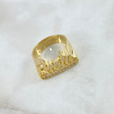 Custom Made to Order Simple 3D Personalized Name Ring 7gr / Yellow Gold *