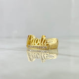 Custom Made to Order Simple 3D Personalized Name Ring 7gr / Yellow Gold *