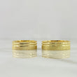 Custom Made to Order Textured Lined Hoop Earrings 10gr / Yellow Gold *