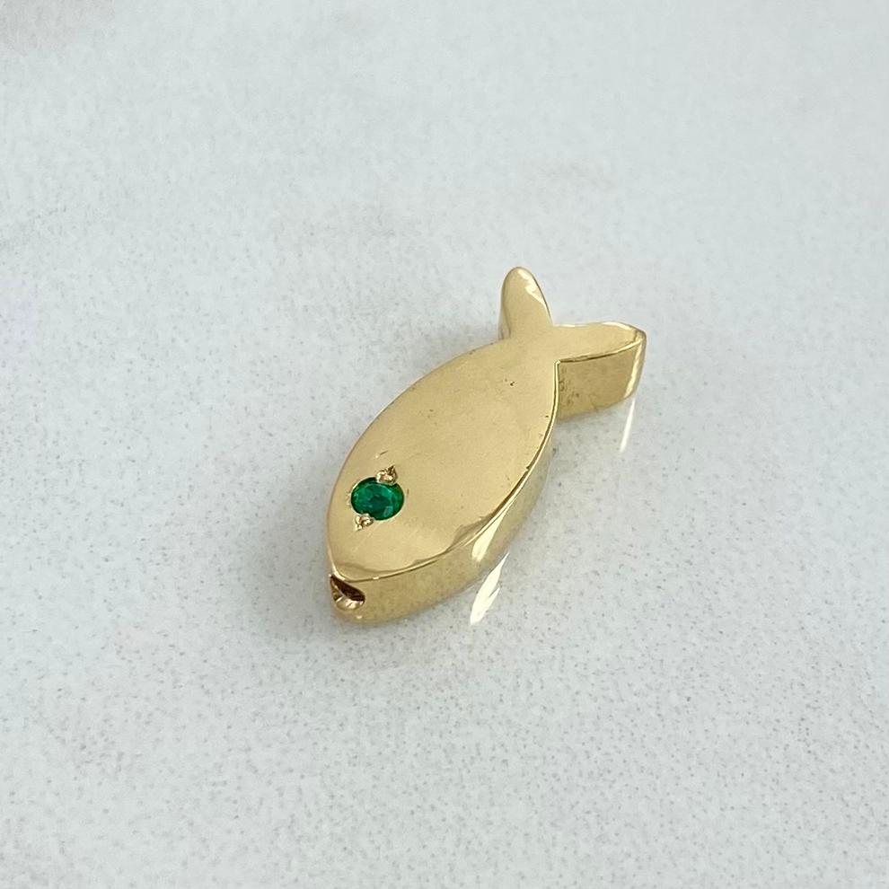 Custom Made to Order Charm Jesus Fish Drum 4gr / Yellow Gold *