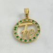 Custom Made to Order Pendant Personalized Hoop Earring 6.5gr / Yellow Gold *