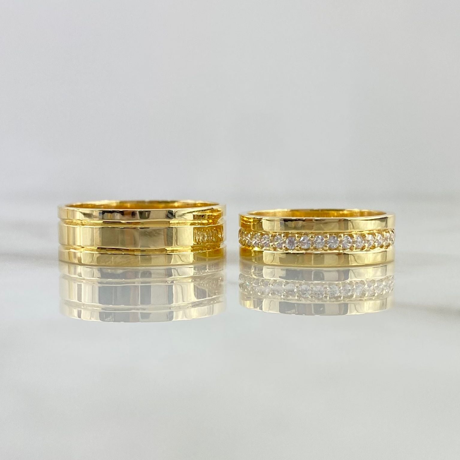 Custom Made to Order Rings Hoops Opposite Rails 12gr / Yellow Gold