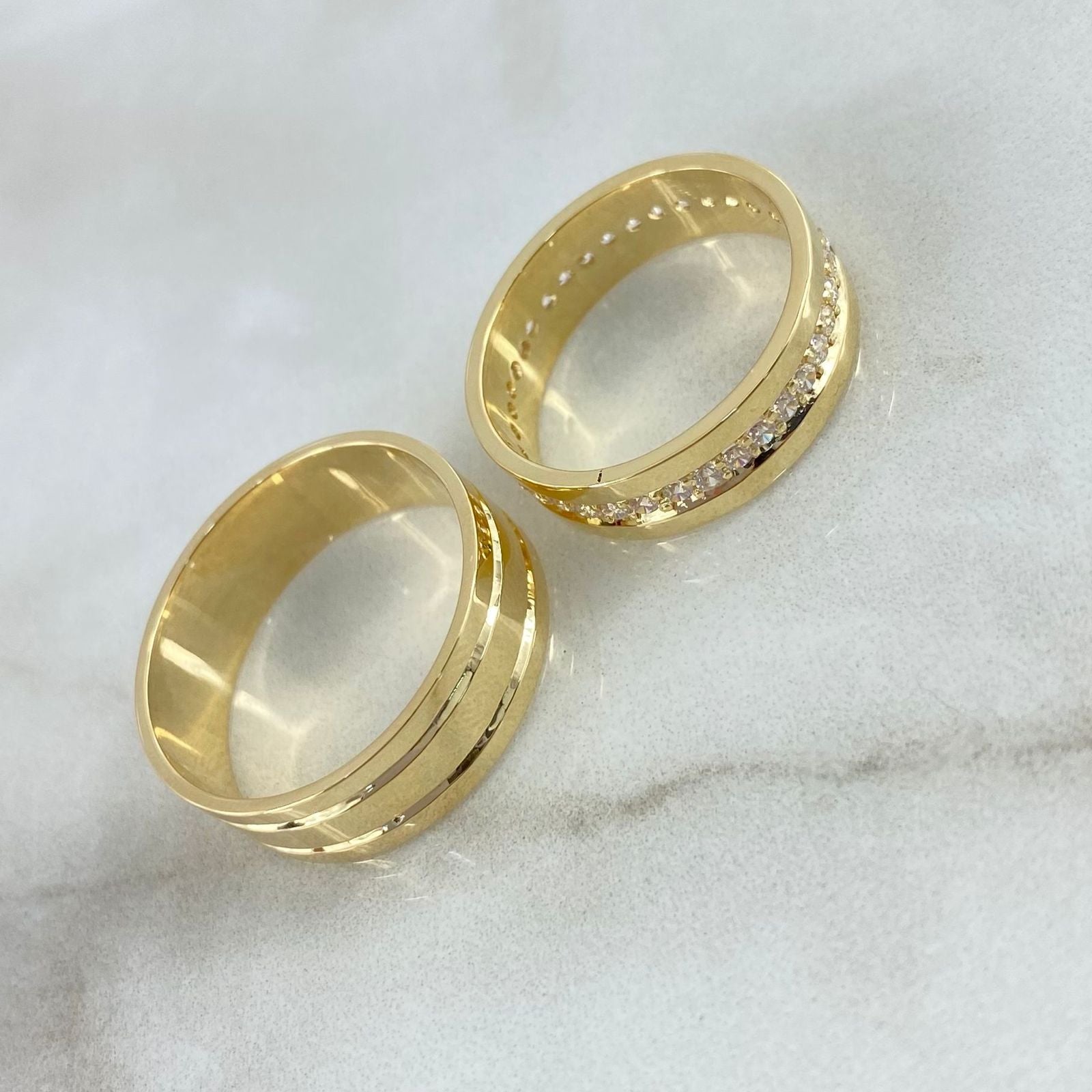 Custom Made to Order Rings Hoops Opposite Rails 12gr / Yellow Gold