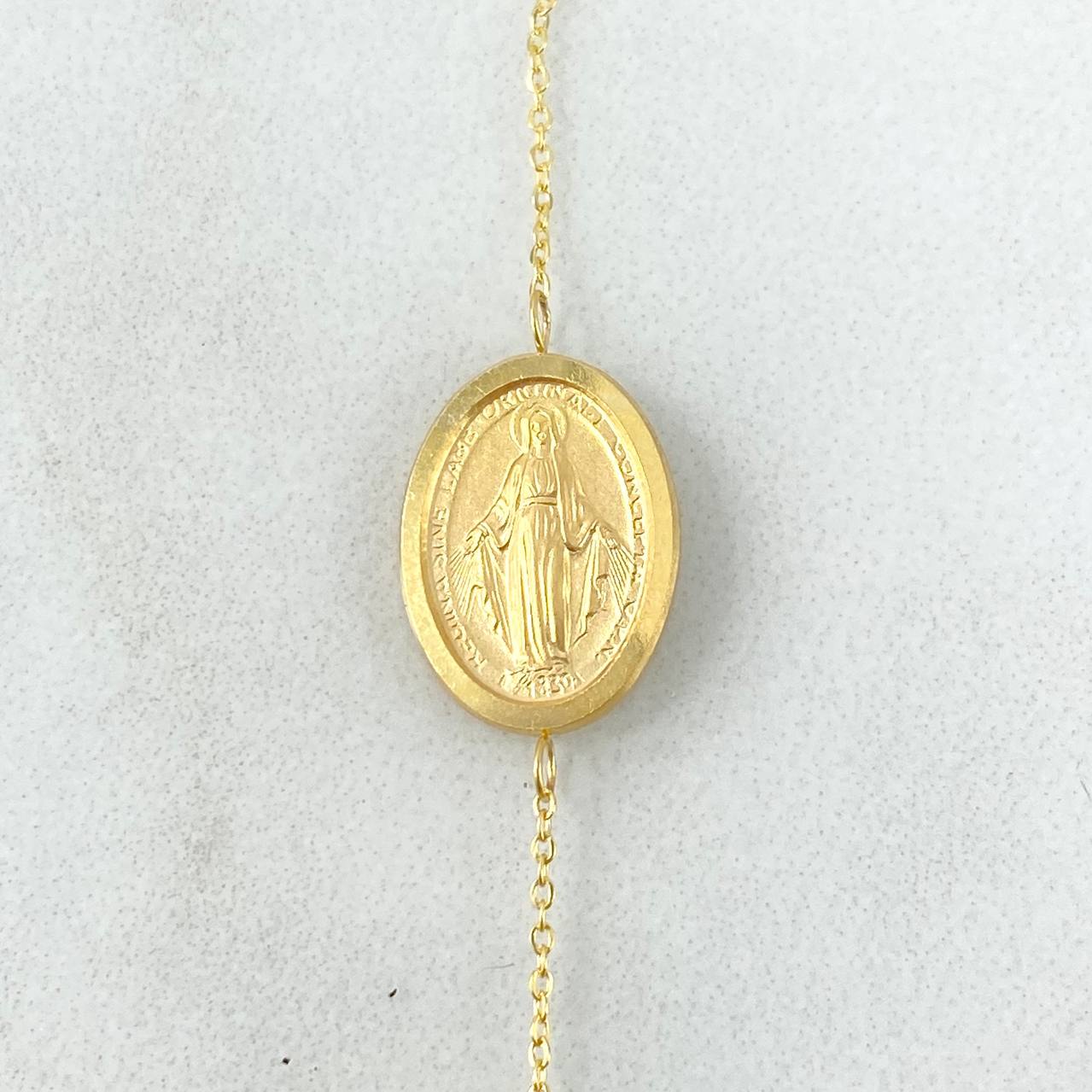 Bracelet Miraculous Virgin Denarius 2.15gr / 7 1/4 in / 18K Gold
