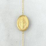 Bracelet Miraculous Virgin Denarius 2.15gr / 7 1/4 in / 18K Gold