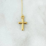 Bracelet Denario Virgen Milagrosa Matte 2.2gr / 20cm / 2mm Beads Polished - Cross Polished Yellow Gold +4