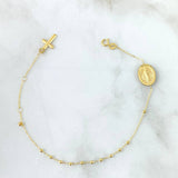Bracelet Miraculous Virgin Denarius 2.15gr / 7 1/4 in / 18K Gold