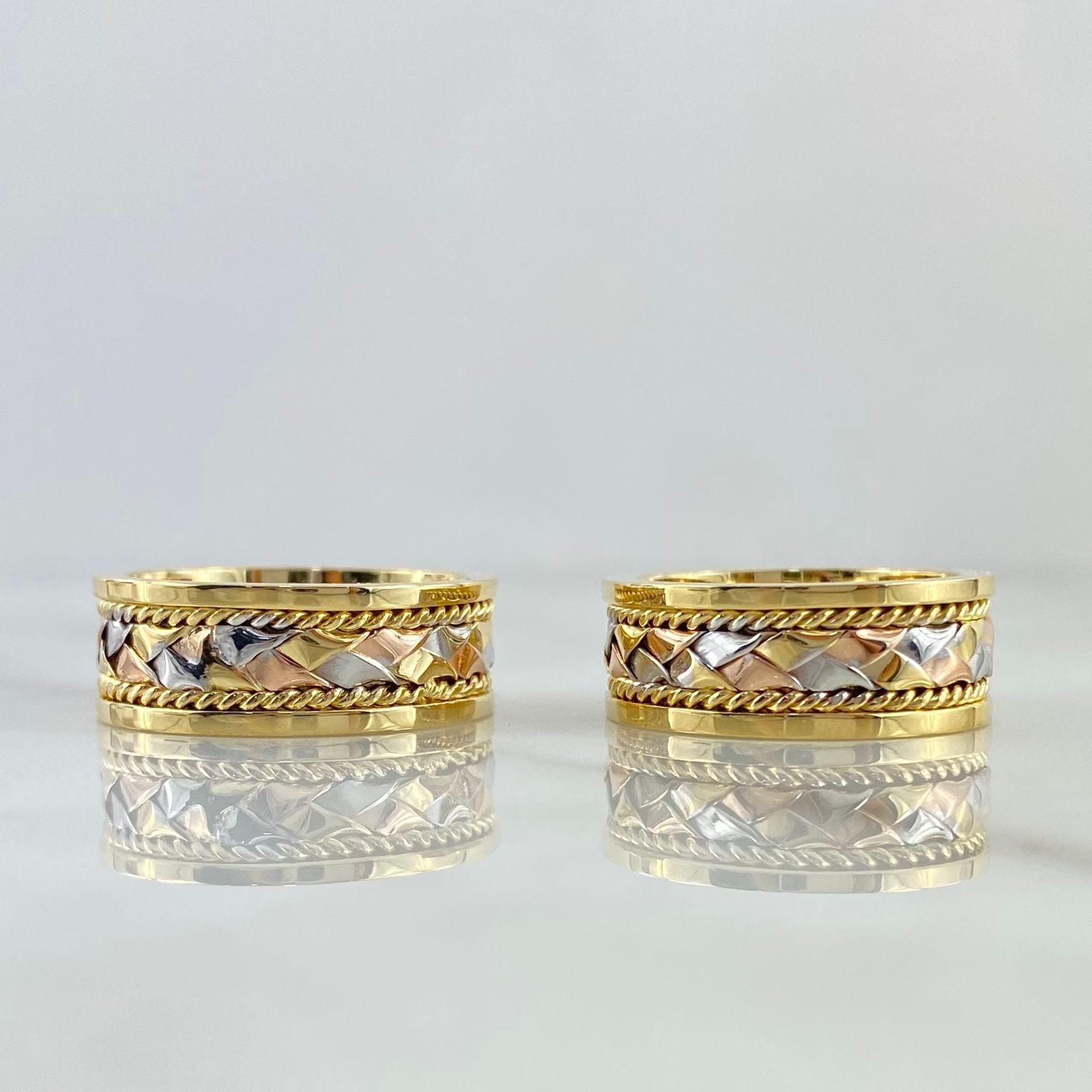 Custom Made to Order Rings Braided Wedding Bands 22gr / Yellow Gold