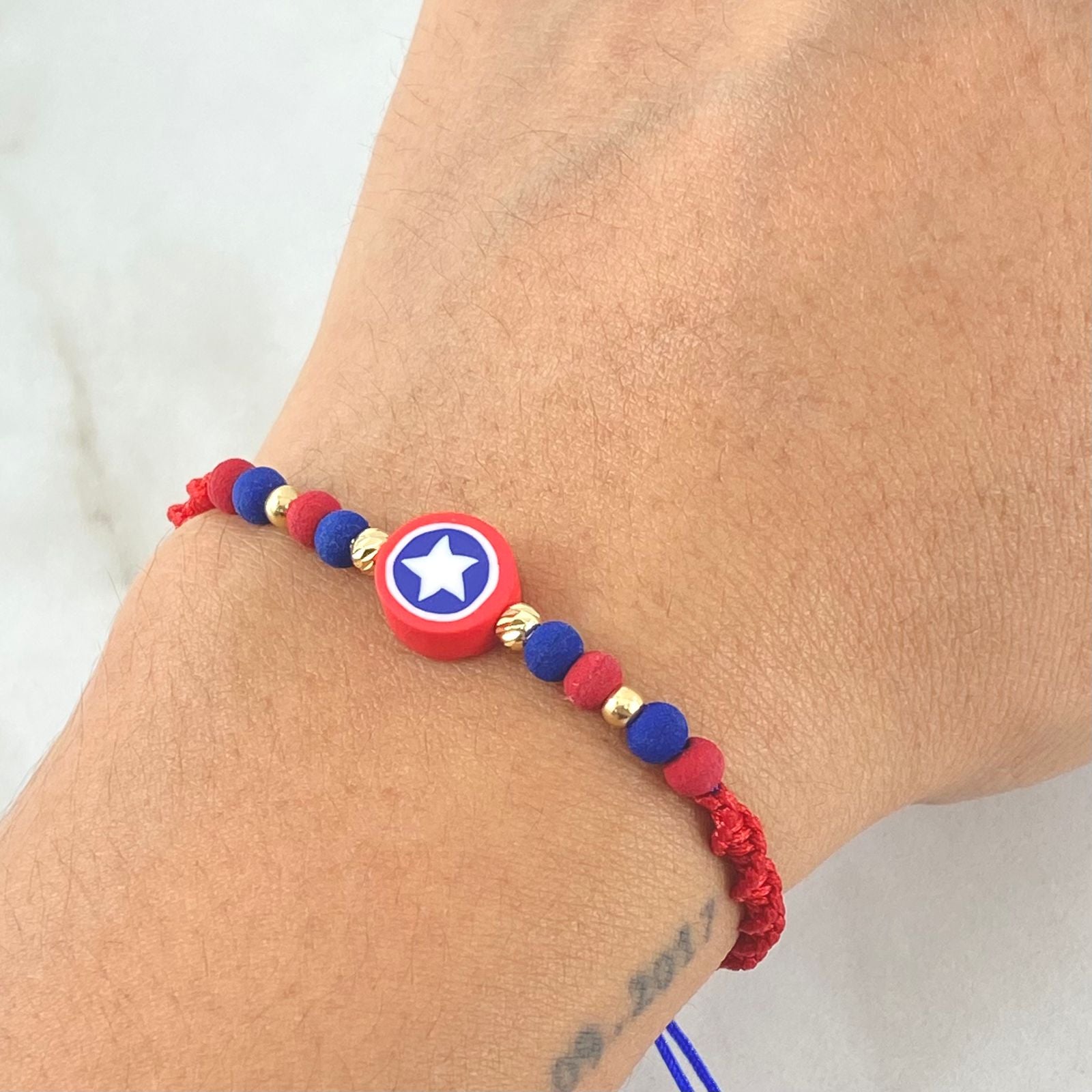 Blue Superhero Star Bracelet 4 Units 18K Gold (A.C)