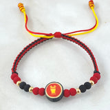 Red Superhero Helmet Bracelet 4 Pcs 18K Gold (A.C)