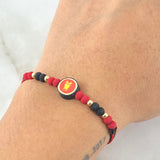 Red Superhero Helmet Bracelet 4 Pcs 18K Gold (A.C)